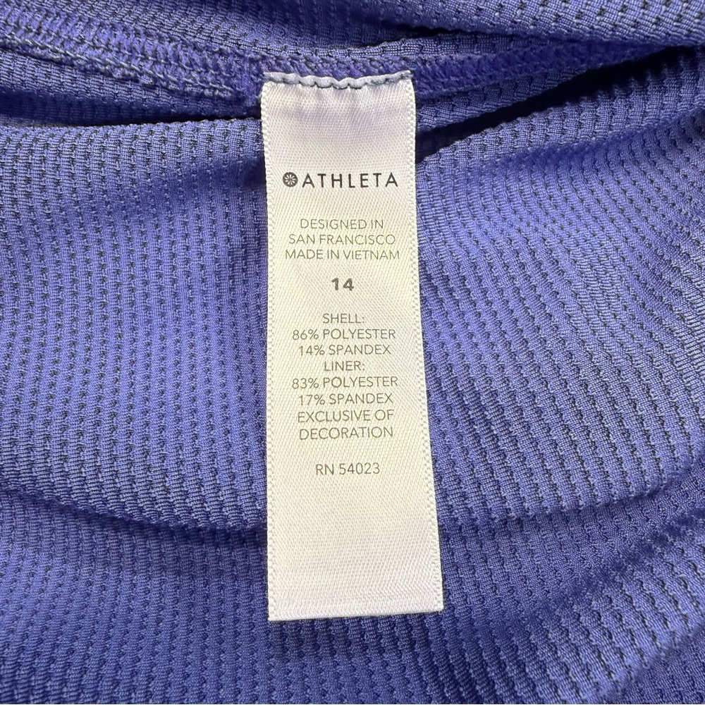 Athleta Expedition Skort Dress Romper Mesh Shorts Size 14 Blue - Picture 14 of 16